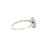 18k White Gold and Diamond Fancy Ring in size 5.5 and total gold weight of 2.56g